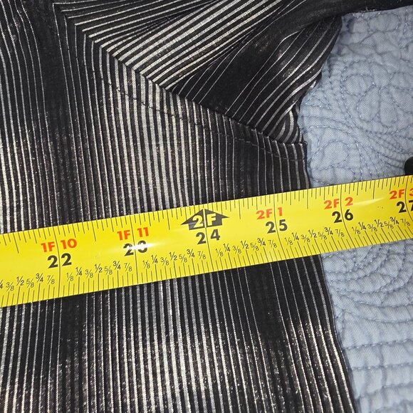 PRONTI BY PHITA MENS 4XL BLACK AND SILVER LONG SLEEVE SHIRT WITH EMBROIDERY - Picture 8 of 11